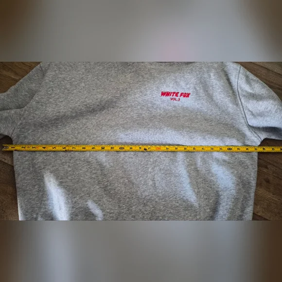 White Fox Offstage Hoodie Alloy Grey Hoodie Sweater Size L/XL - Picture 8 of 8